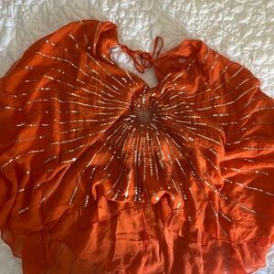 bcbgmaxazria starburst design top, butterfly style